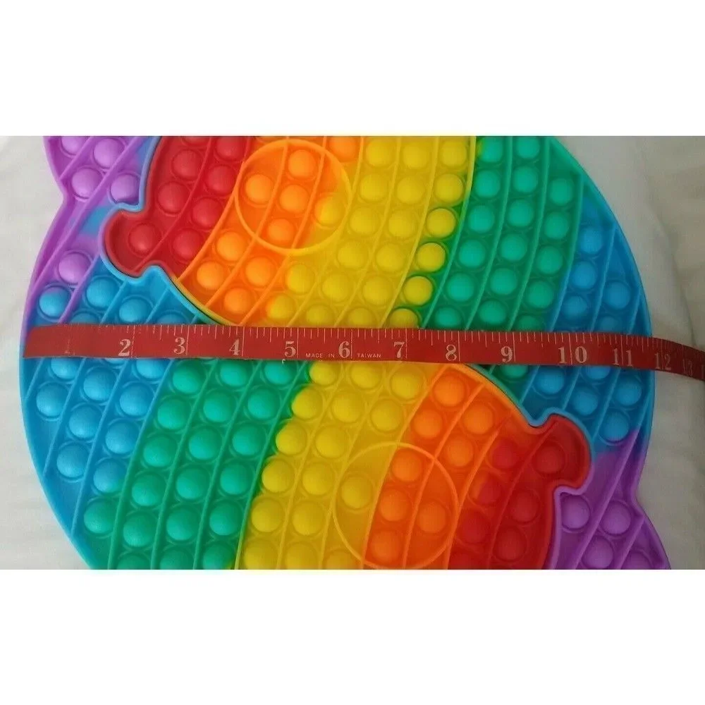 Fidget Toy Jumbo 2 Pc Ying Yang Puzzle Dolphins Fish Pisces Sign Push Pop Bubble